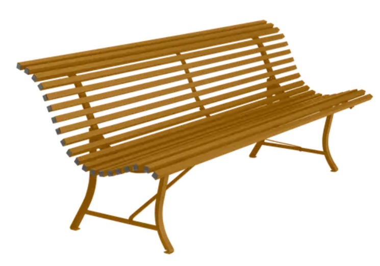 Load image into Gallery viewer, Fermob Louisiane 200cm folding outdoor metal bench with four seats, suitable for garden and patio seating.
