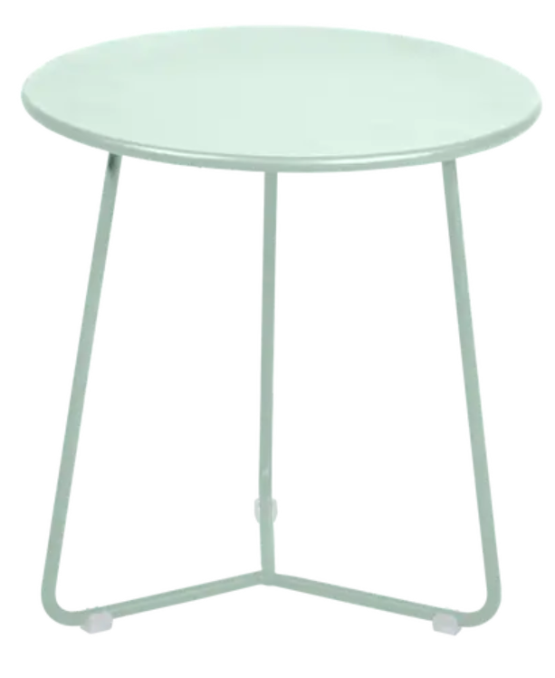 Load image into Gallery viewer, Ice mint Fermob small cocotte occasional table with a round top, 34cm diameter, suitable for versatile home use.
