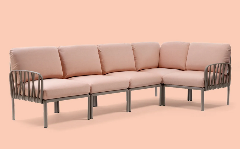 Load image into Gallery viewer, Komodo 5 modular outdoor sofa by Custom Wood Designs, showcasing a stylish Nardi outdoor patio sofa arrangement in a natural setting.