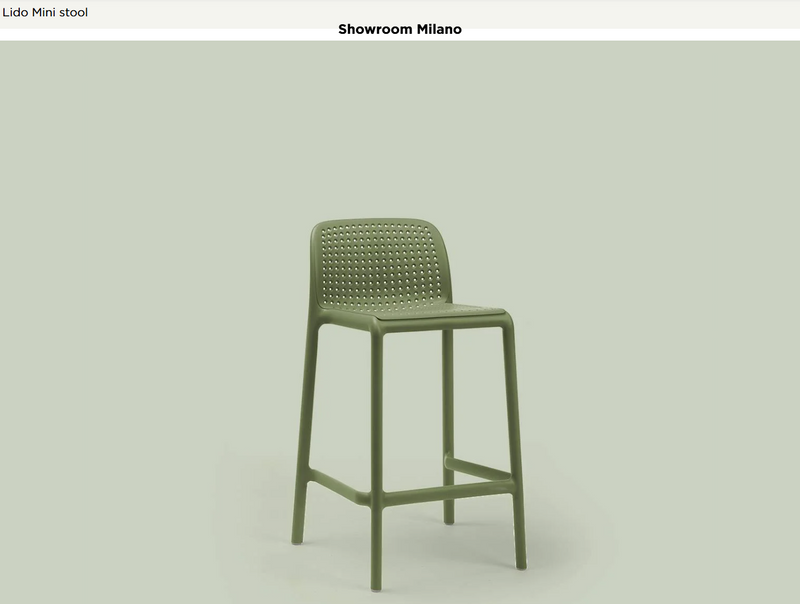 Load image into Gallery viewer, Stackable Nardi Lido Mini Counter Stool for outdoor use, featuring a sleek design and durable construction.