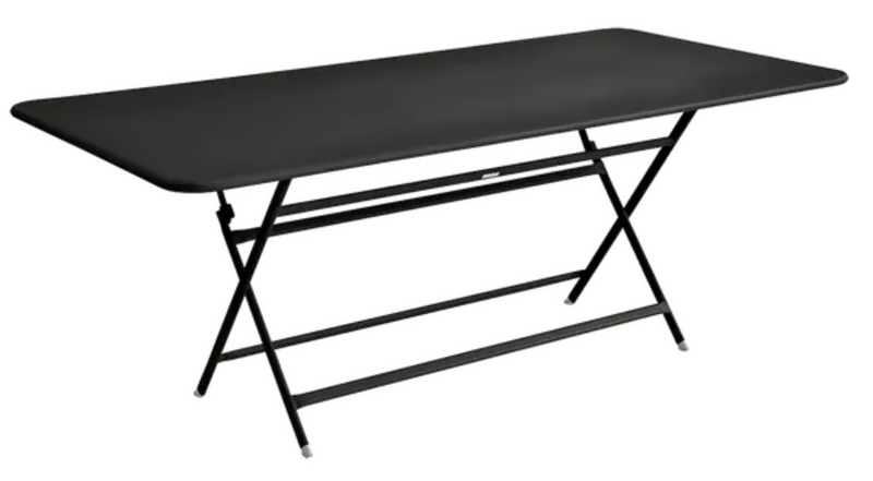 Load image into Gallery viewer, Fermob CARACTÈRE foldable outdoor table in liquorice color, 190 x 90 cm, eight-seater, ideal for outdoor dining and gatherings.