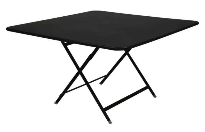 Load image into Gallery viewer, Fermob Caractère foldable outdoor table in liquorice color, 128x128 cm, eight-seater design, suitable for outdoor dining.