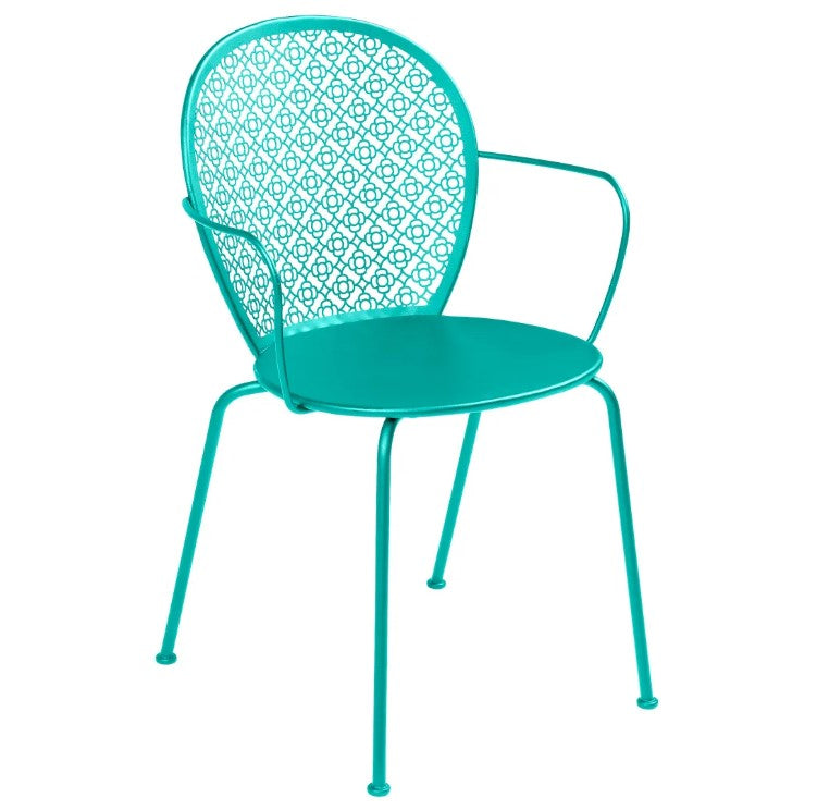 Load image into Gallery viewer, Fermob LORETTE outdoor metal chair with sleek design, ideal for restaurant, cafe, or outdoor living settings.