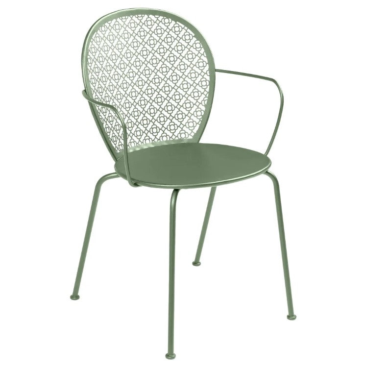 Load image into Gallery viewer, Fermob Lorette outdoor metal chair with a sleek design, suitable for cafes, restaurants, and outdoor living spaces.
