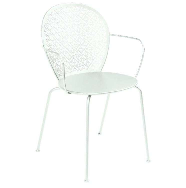 Load image into Gallery viewer, Fermob Lorette outdoor metal chair with a sleek design, ideal for restaurant, cafe, or outdoor living settings.