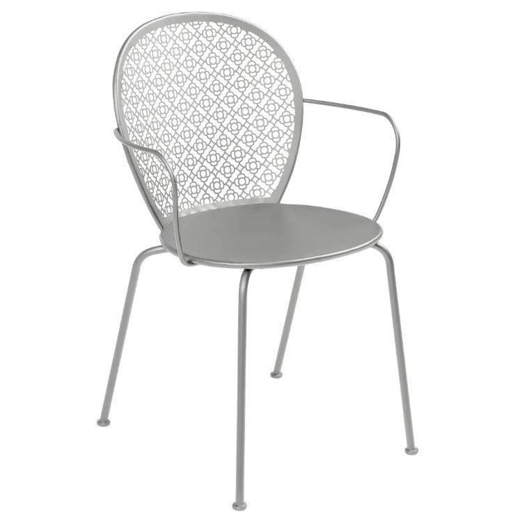 Load image into Gallery viewer, Fermob LORETTE outdoor metal chair with a sleek design, ideal for restaurant, cafe, or outdoor living spaces.