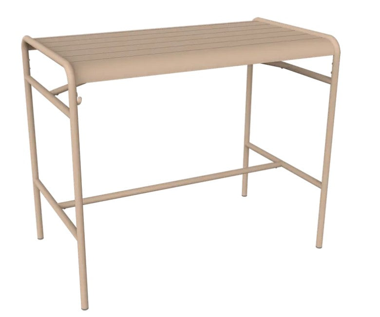 Load image into Gallery viewer, Fermob Luxembourg high metal table measuring 126 x 73 cm with a sleek, modern design and sturdy construction.