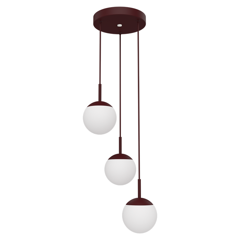 Load image into Gallery viewer, Fermob Mooon! Triple Pendant Lights Ø15 cm – Black Cherry