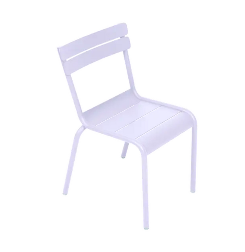 Load image into Gallery viewer, Fermob Luxembourg Kid Chair in marshmallow color, designed for children, suitable for restaurant or corner furniture settings.