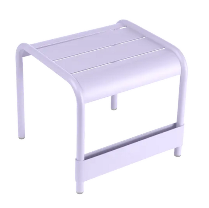 Load image into Gallery viewer, Fermob Luxembourg small low table or footrest with a marshmallow color, measuring 44x42 cm, suitable for indoor or outdoor use.