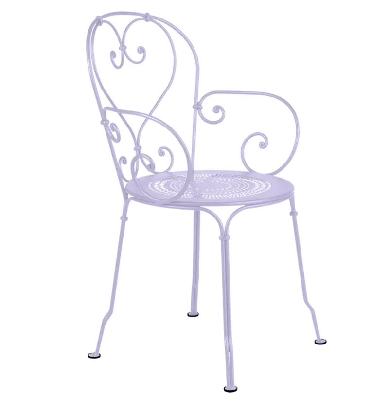 Load image into Gallery viewer, Fermob 1900 Lounge Armchair featuring a stylish, curved design with cushioned seating, ideal for outdoor patio relaxation.