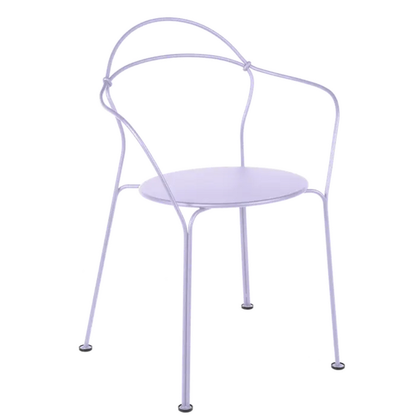 Load image into Gallery viewer, Fermob Airloop Lounge Chair with a sleek metal frame and plush marshmallow-colored cushion for outdoor relaxation.