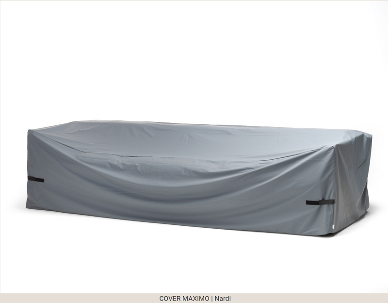 Load image into Gallery viewer, Nardi Maximo outdoor furniture cover in small, medium, and large sizes protecting sofa from weather and dust.