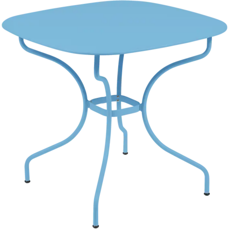 Load image into Gallery viewer, MayaBlue Fermob OPÉRA+ Carronde outdoor metal table, 82 x 82 cm, suitable for garden or patio dining and outdoor spaces