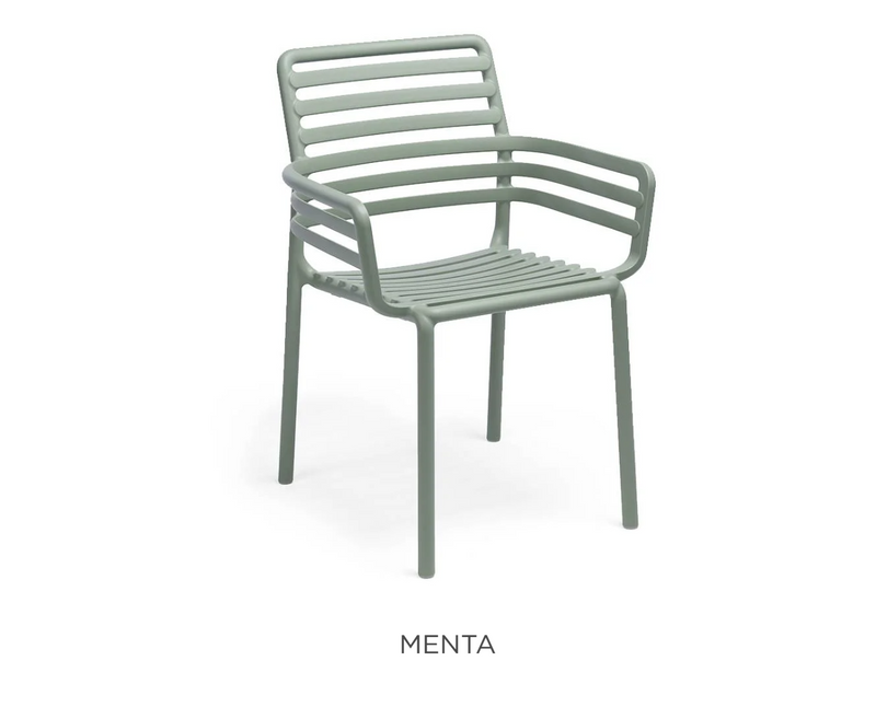 Load image into Gallery viewer, Nardi Doga outdoor armchair with green Menta finish, featuring a modern design and comfortable seating for outdoor spaces.