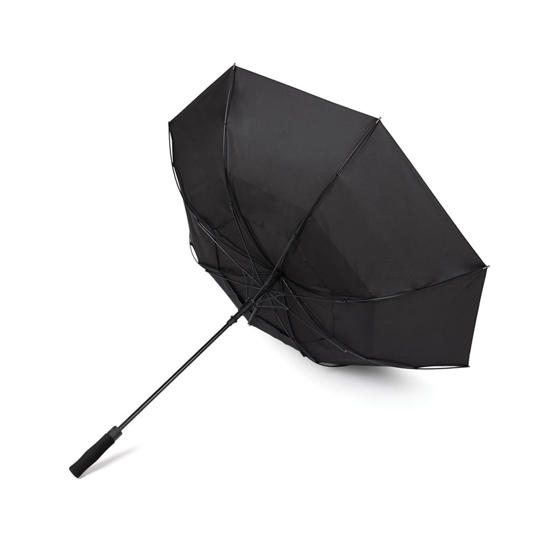 Load image into Gallery viewer, Nordic Drift 27-inch AWARE™ RPET storm umbrella with UPF 50+ waterproof canopy and sturdy handle, designed for weather protection.