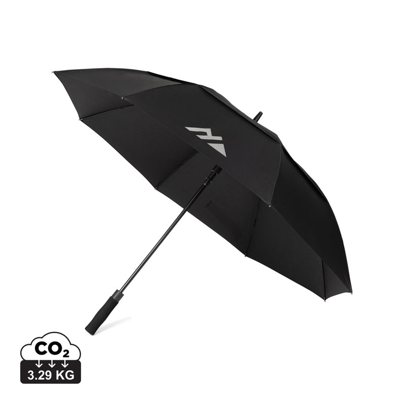 Load image into Gallery viewer, Nordic Drift 27-inch AWARE™ RPET storm umbrella with UPF 50+ sun protection, featuring a durable canopy and ergonomic handle.