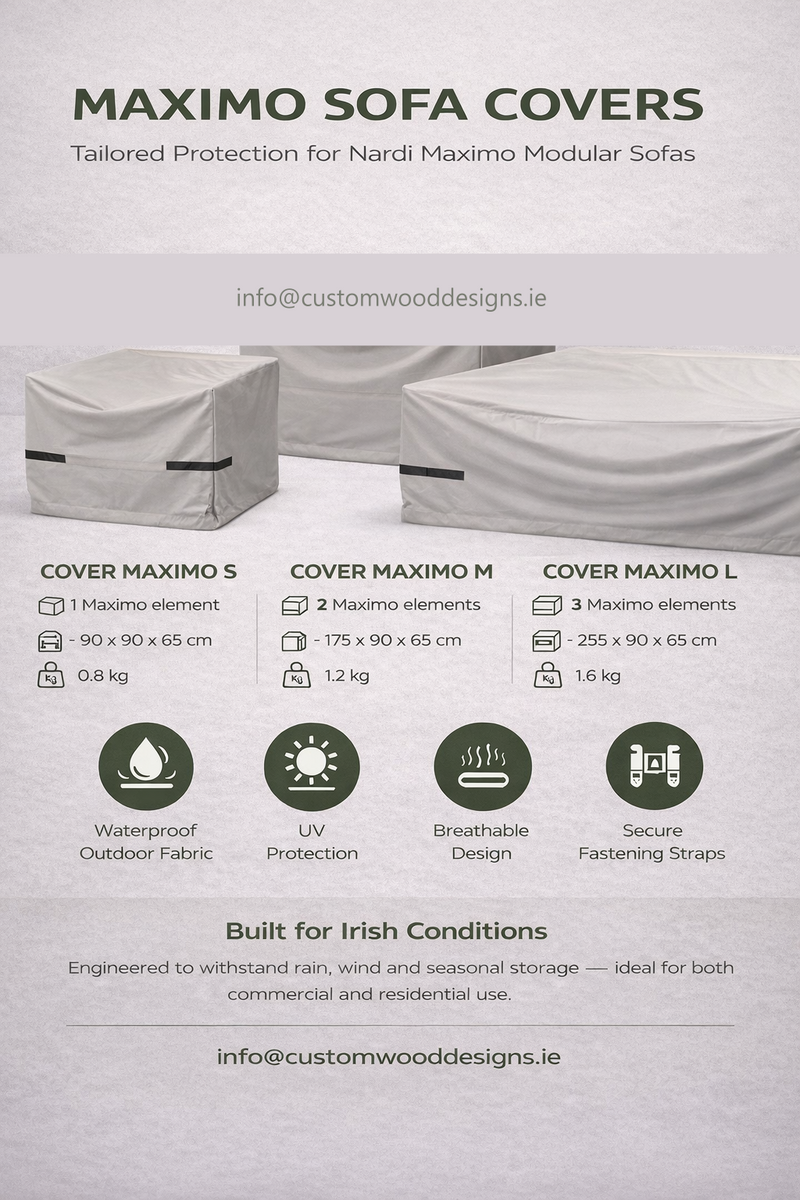 Load image into Gallery viewer, Nardi Maximo outdoor furniture cover for sofa, available in S, M, L sizes, designed to protect Nardi outdoor furniture.