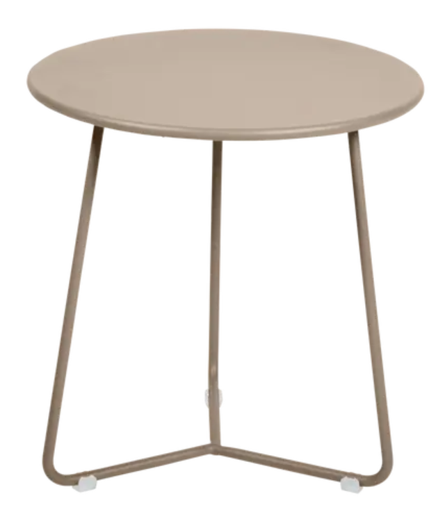 Load image into Gallery viewer, Small Fermob nutmeg-colored cocotte occasional table with a Ø34cm round top and sleek design.
