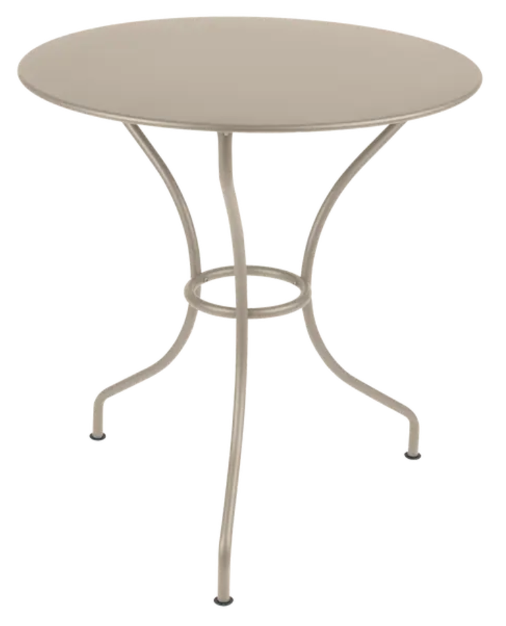 Load image into Gallery viewer, Fermob OPÉRA+ outdoor metal table with 67 cm diameter in nutmeg finish, suitable for patio or restaurant outdoor seating.