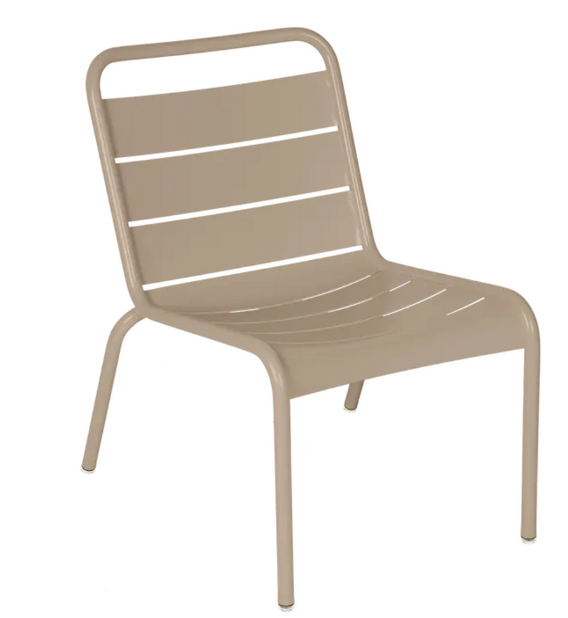 Load image into Gallery viewer, Luxembourg Lounge Chair by Fermob in nutmeg color, metal outdoor furniture perfect for patio or restaurant seating.