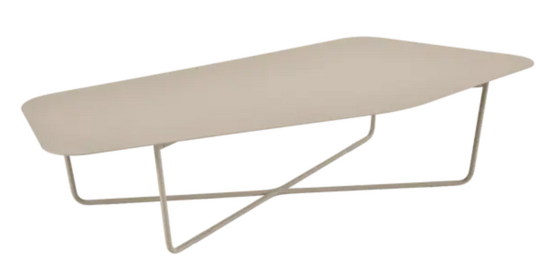 Load image into Gallery viewer, Fermob Ultrasofa metal low table in nutmeg color, outdoor furniture with a sleek rectangular design, 162 x 74 cm size