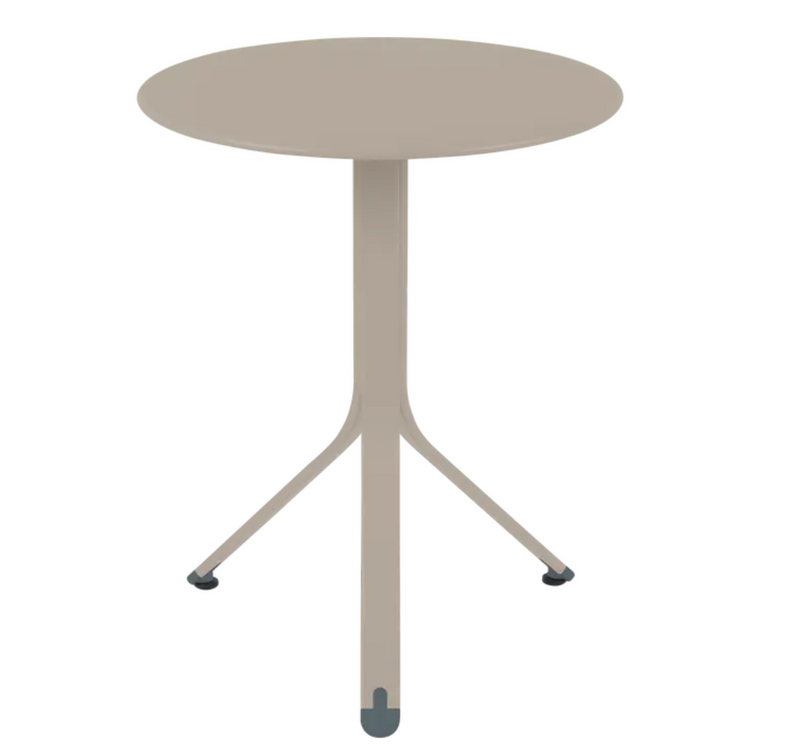 Load image into Gallery viewer, Fermob Rest'O Round folding outdoor bistro table, 60cm diameter, with nutrient-mesh finish, suitable for garden or patio use.