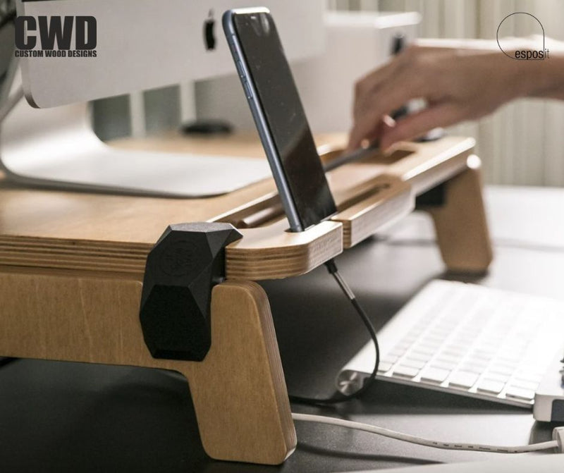 Load image into Gallery viewer, Supporto Monitor Lifty Exclusive - Custom Wood Designs