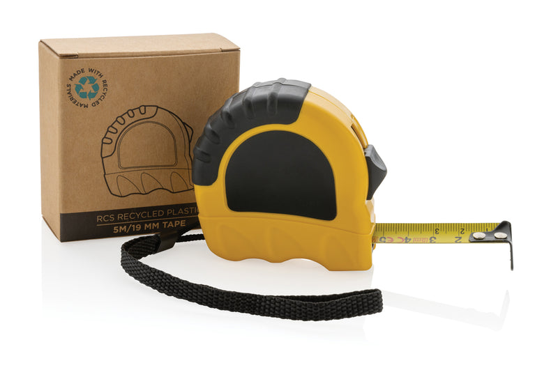 Load image into Gallery viewer, XD Collection RCS recycled plastic 5M/19mm tape, tool and torch accessory, shown in a close-up shot with textured surface