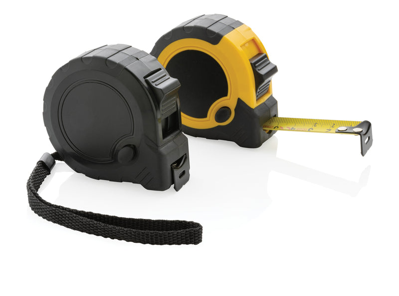 Load image into Gallery viewer, XD Collection recycled plastic 5M/19mm tape measure with stop button, tool and torch accessory, made of eco-friendly materials