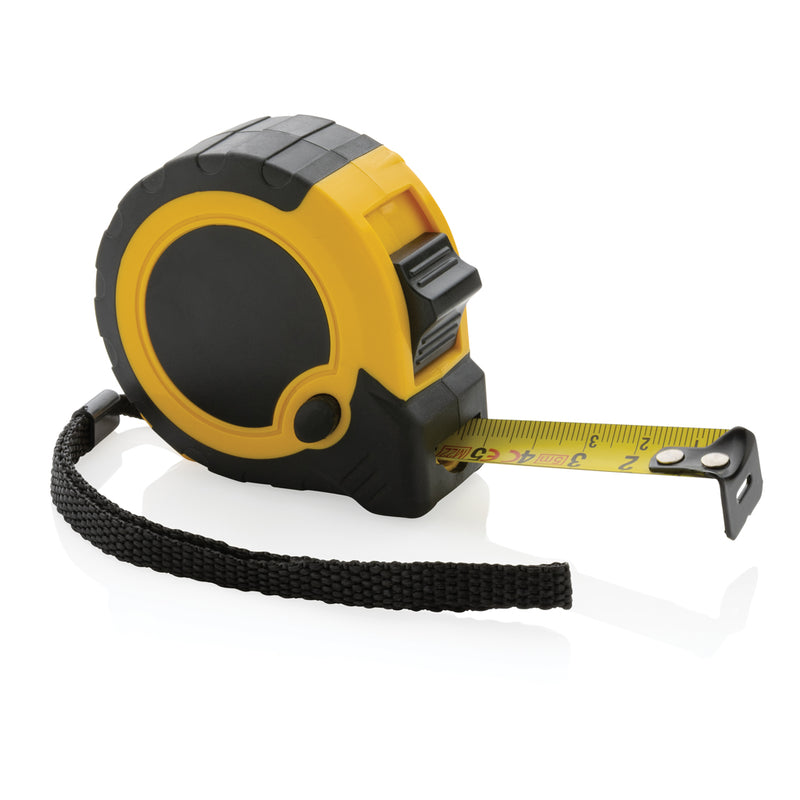 Load image into Gallery viewer, XD Collection RCS recycled plastic 5-meter 19mm tape measure with stop button, featuring durable plastic construction and ergonomic design.