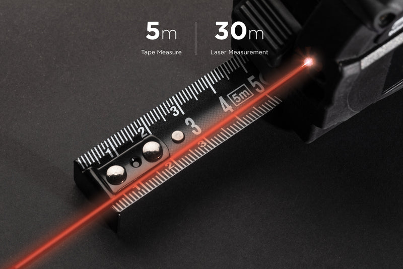 Load image into Gallery viewer, Gear X measuring 5M tape with 30M laser - Custom Wood Designs
