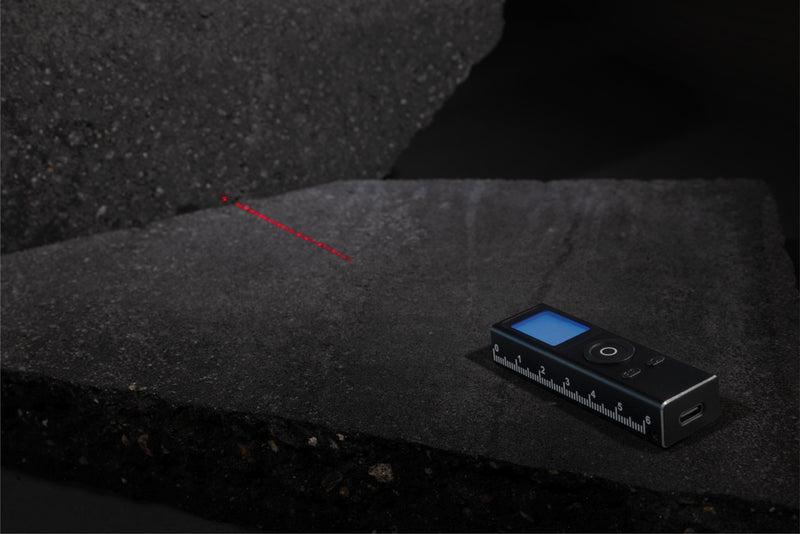 Load image into Gallery viewer, GearX Gear X RCS recycled aluminum 30m laser measure tool with digital display and compact design for accurate distance measuring.