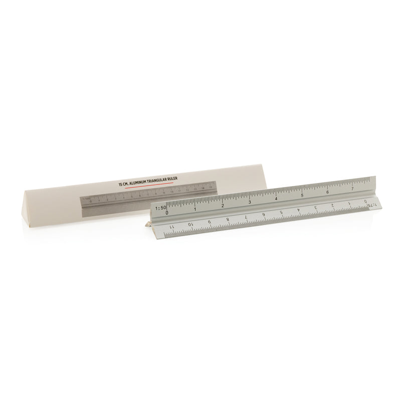 Load image into Gallery viewer, 15cm. Aluminum triangular ruler - Custom Wood Designs