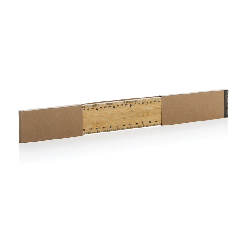 Load image into Gallery viewer, XD Collection Timberson extra thick 30cm double-sided bamboo ruler for precise measuring in tools and workshop use.