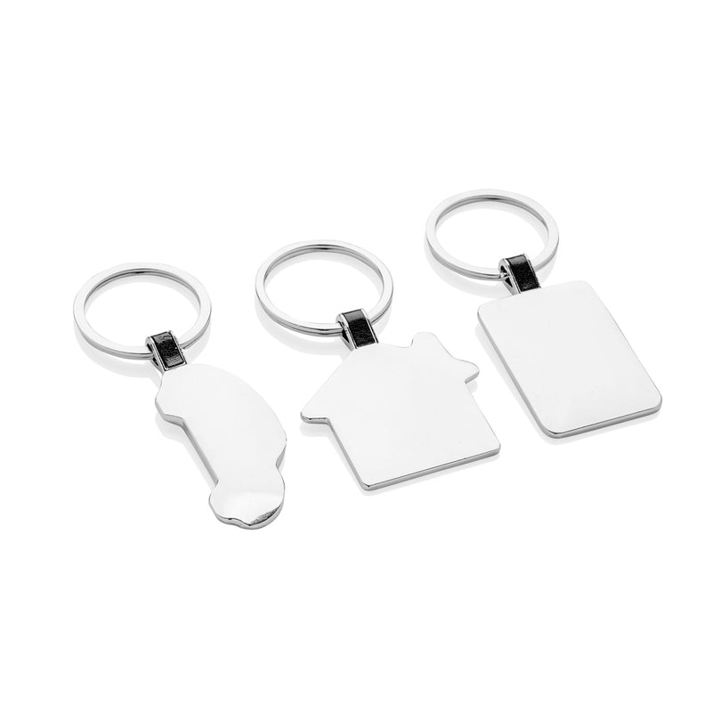 Load image into Gallery viewer, Recycled zinc alloy house keyring from XD Collection with durable lanyard, featuring a sleek, eco-friendly design.