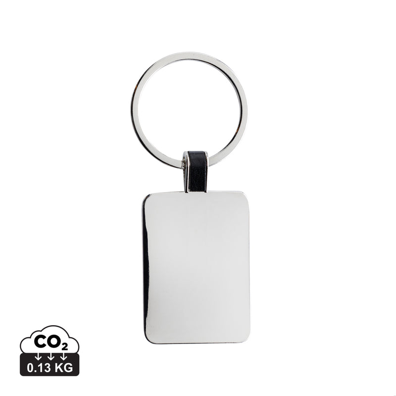 Load image into Gallery viewer, Recycled zinc alloy rectangle keyring from XD Collection, part of lanyards and keychains, with a sleek rectangular design and polished finish.