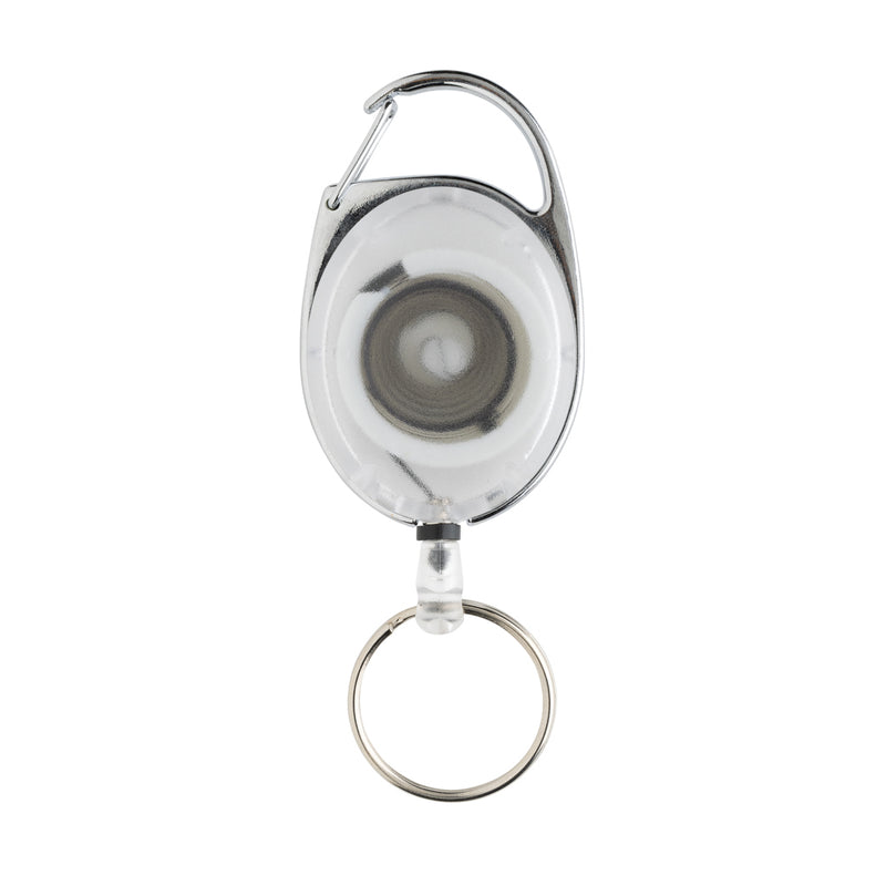 Load image into Gallery viewer, Recycled ABS roller clip keychain from XD Collection featuring a durable lanyard and keyring in vibrant colors.