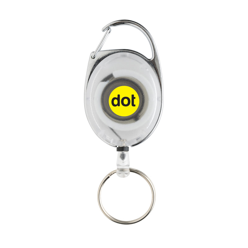 Load image into Gallery viewer, Recycled ABS roller clip keychain from XD Collection, durable lanyard with metal clip and eco-friendly design.