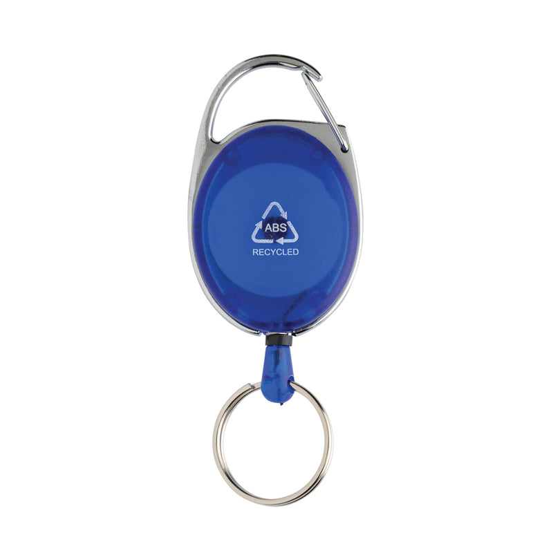 Load image into Gallery viewer, Recycled ABS roller clip keychain from XD Collection, durable lanyard with metal roller clip and eco-friendly design.