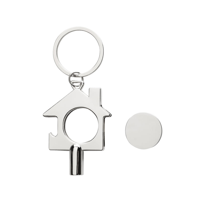 Load image into Gallery viewer, RCS recycled zinc alloy 3-in-1 keychain from XD Collection featuring a durable, multi-function lanyard and key holder.