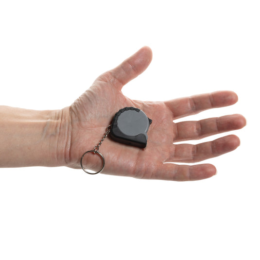 MeasureMate RCS reycled ABS 1 meter tape keychain - Custom Wood Designs