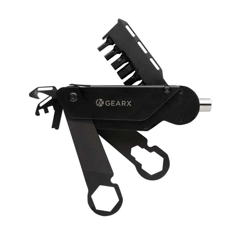 Load image into Gallery viewer, GearX bicycle tool from Tools & Torches collection, featuring compact multi-tool with various wrench and screwdriver heads.
