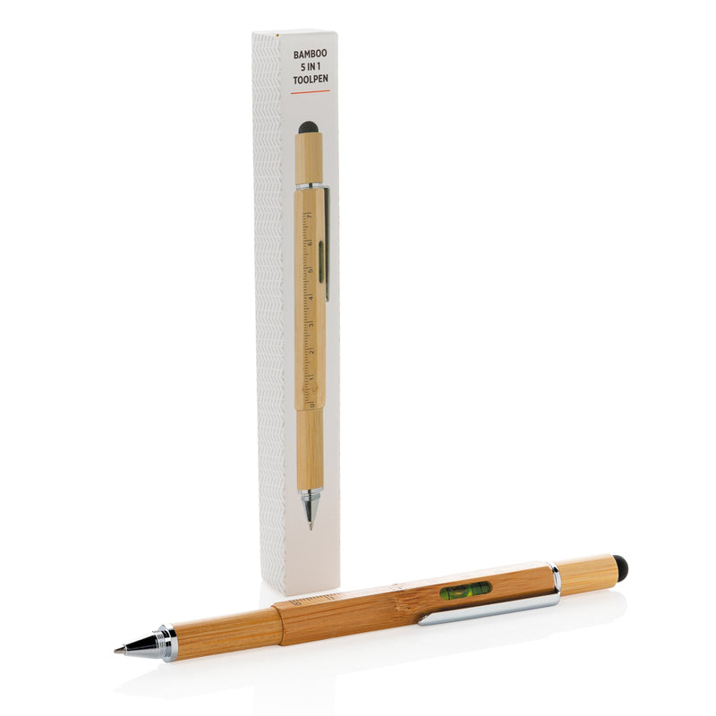 Load image into Gallery viewer, Bamboo 5-in-1 toolpen - Custom Wood Designs