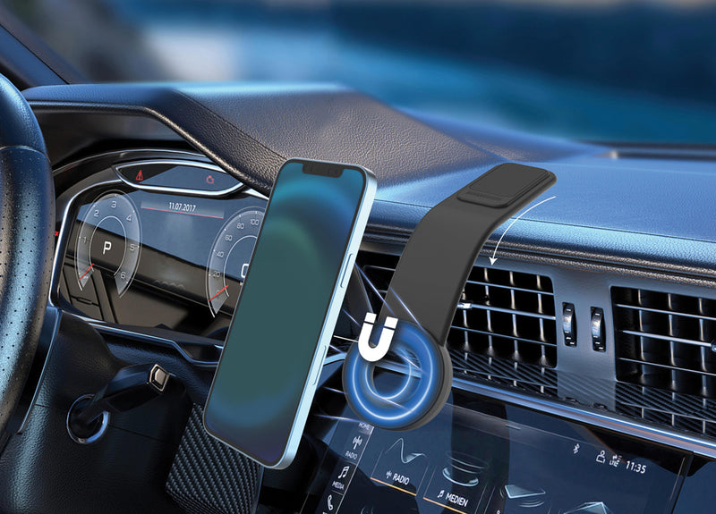 Load image into Gallery viewer, DriveGrip RCS recycled plastic universal magnetic car holder by XD Collection, showing the magnetic mount and recycled material design