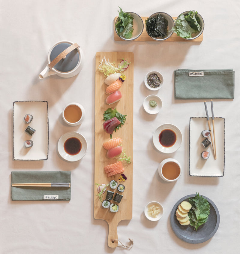 Load image into Gallery viewer, Ukiyo Aware™ 180g cotton tablecloth in 250x140cm, cream color, smooth fabric with a subtle woven pattern for home dining.