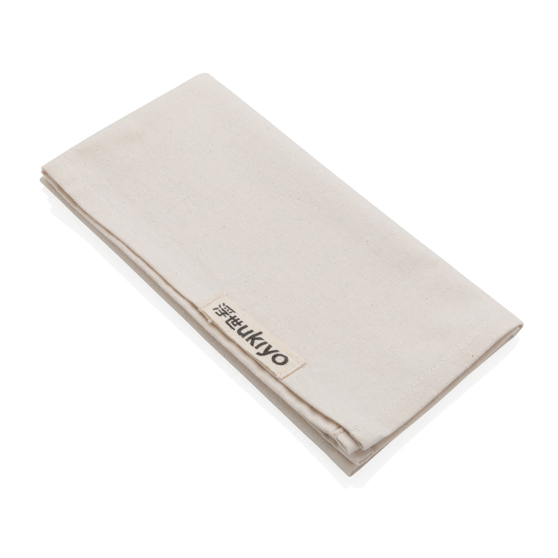 Load image into Gallery viewer, Set of four Ukiyo Aware™ 180g cotton table napkins with a soft, textured fabric, perfect for home dining and elegant table settings.