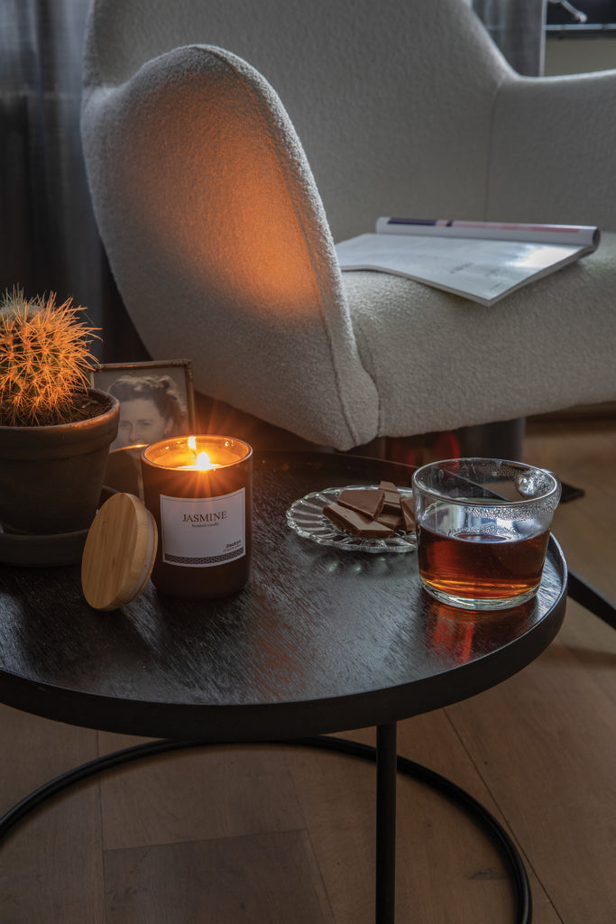 Load image into Gallery viewer, Ukiyo deluxe scented candle with bamboo lid - Custom Wood Designs