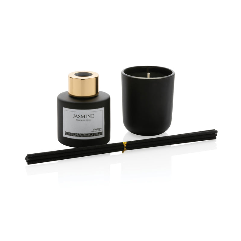 Load image into Gallery viewer, Ukiyo candle and fragrance sticks gift set - Custom Wood Designs
