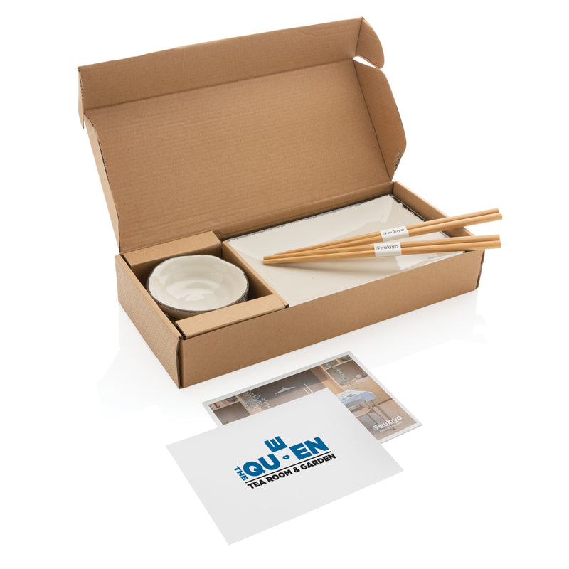 Load image into Gallery viewer, Ukiyo sushi dinner set for two - Custom Wood Designs